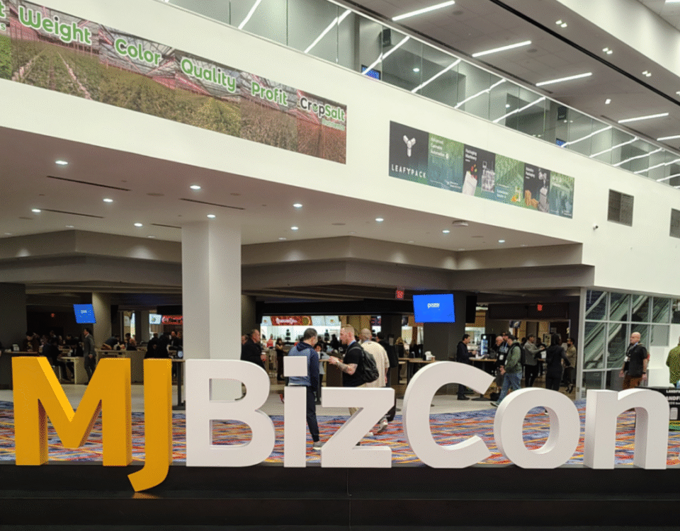MJBizCon Sign from the Cannabis Expo Las Vegas 2025